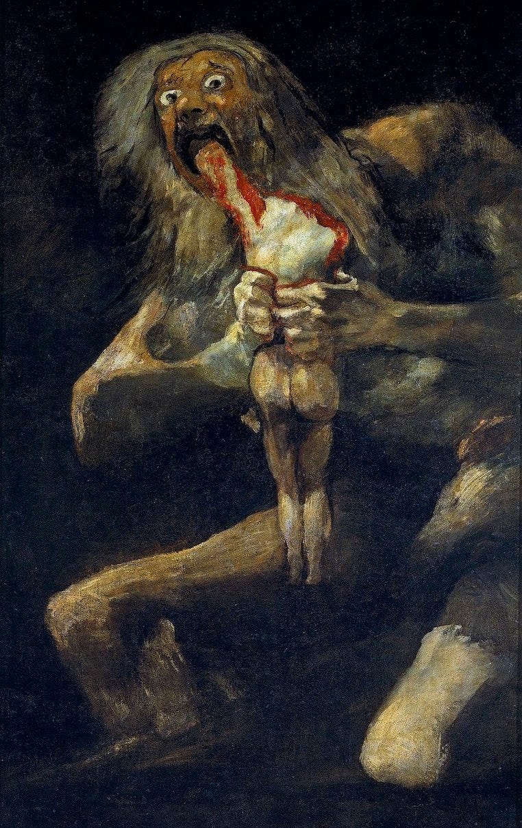 Saturne dévorant un de ses fils, Francisco Goya - Wikipedia