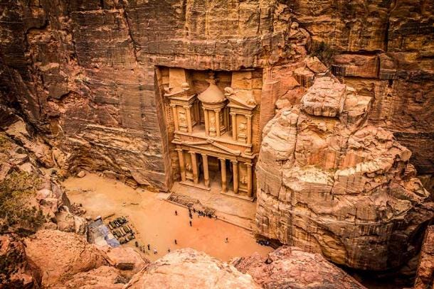 The spectacular ancient city of Petra was built by the Nabateans.(pcalapre / Adobe Stock)