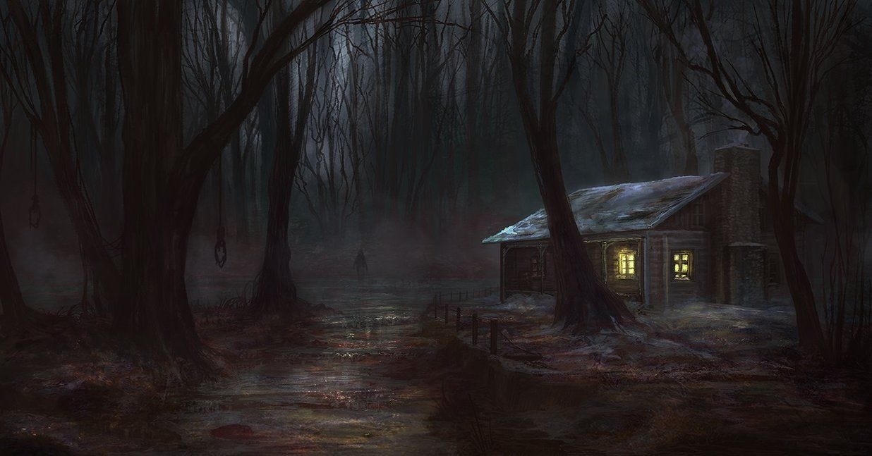 Scary woods, Creepy woods, Creepy houses