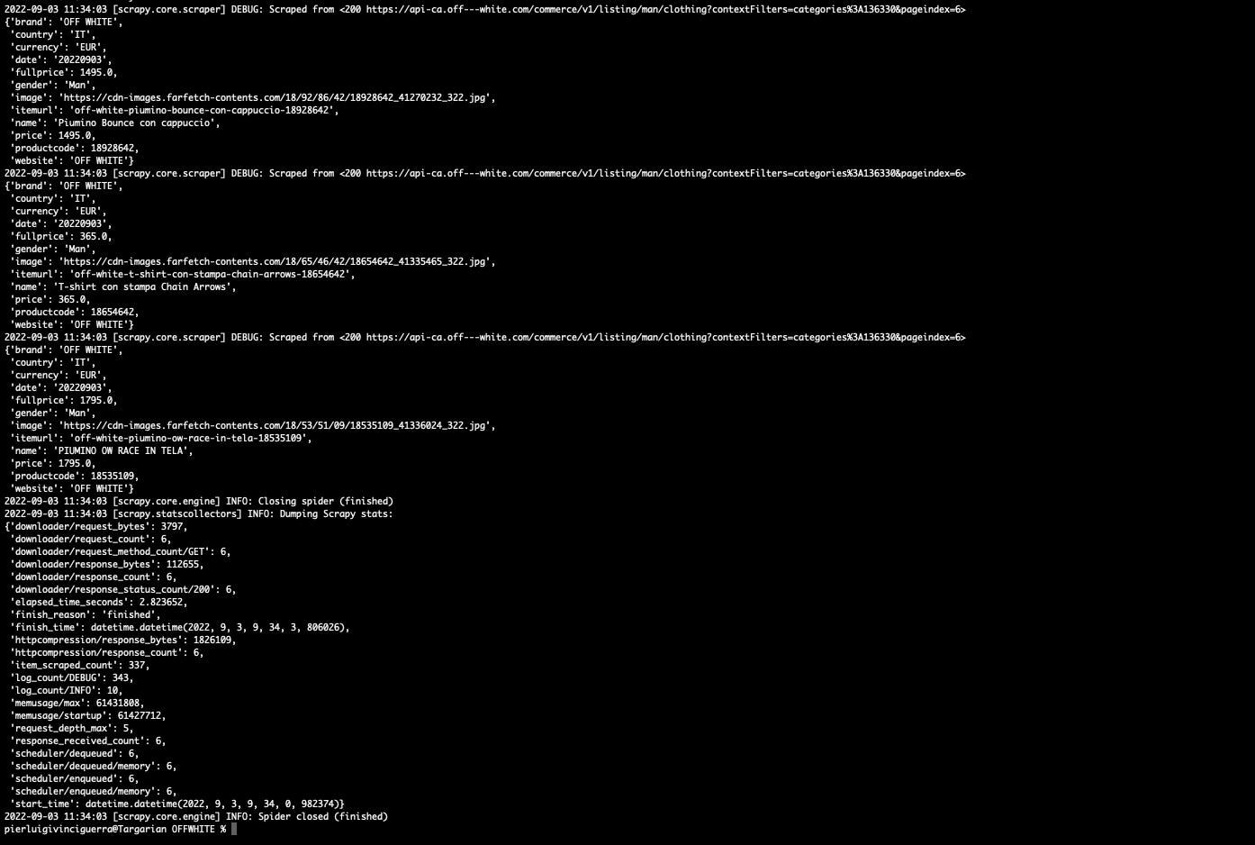 Scrapy whole category results Scrapy whole category results
