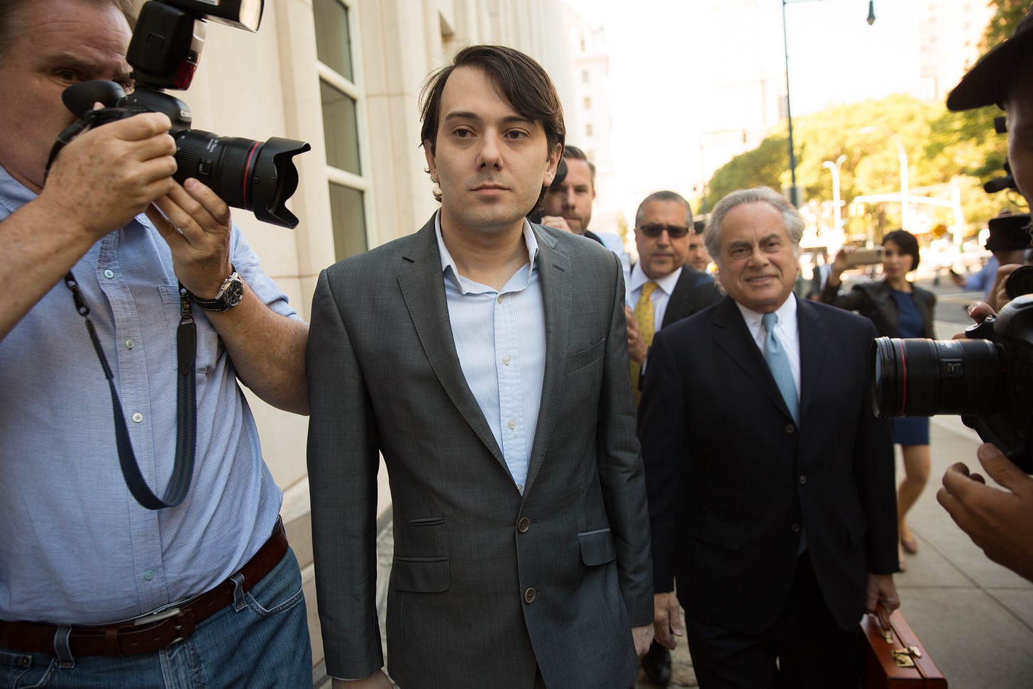 Martin Shkreli walking into the Brooklyn federal courthouse. (Getty Images)