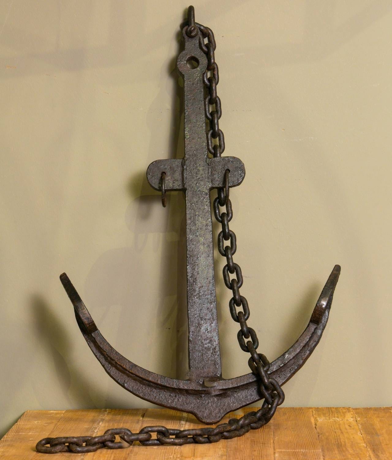 19th Century Hand-Forged Iron Ship Anchors from France at ...