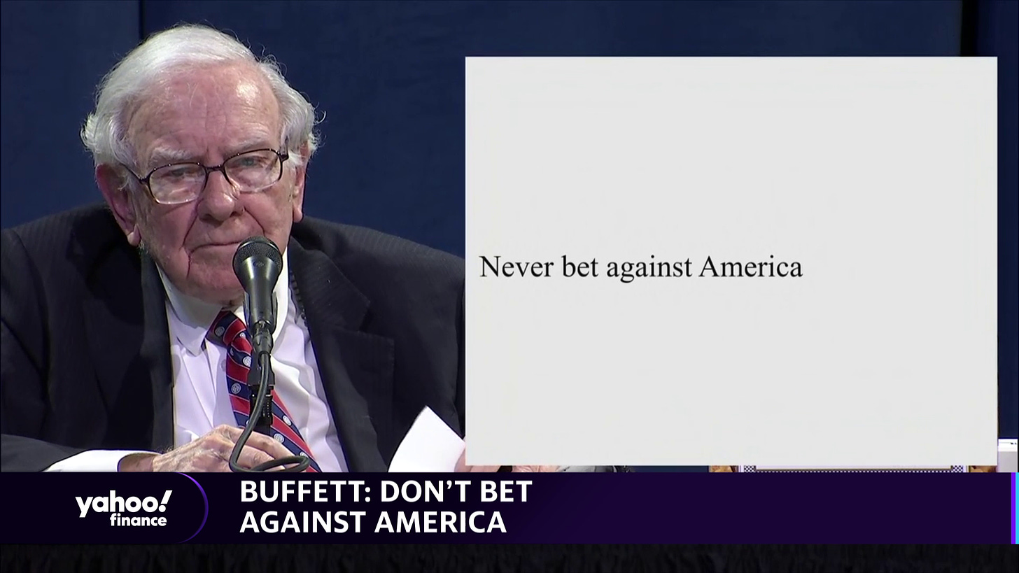 Warren Buffett: 'Don't bet against America'