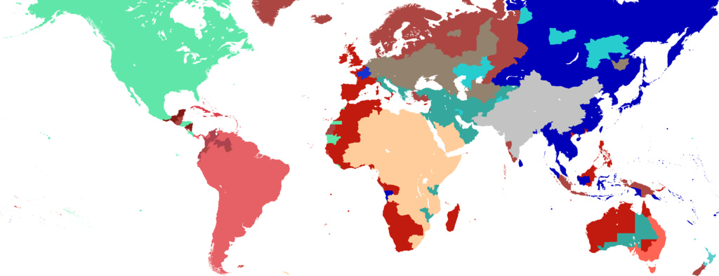 World map, 1933