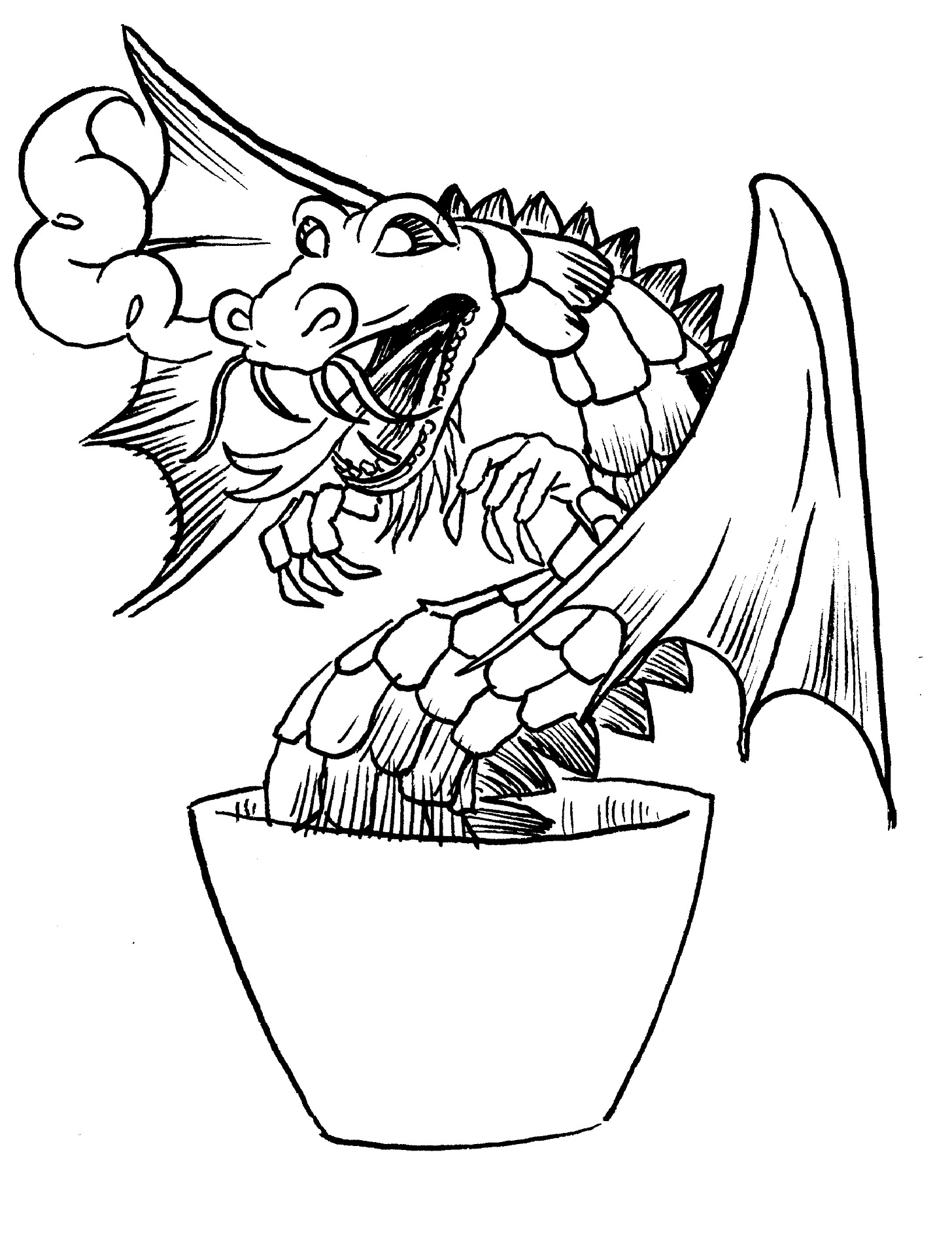 a dragon in a teacup
