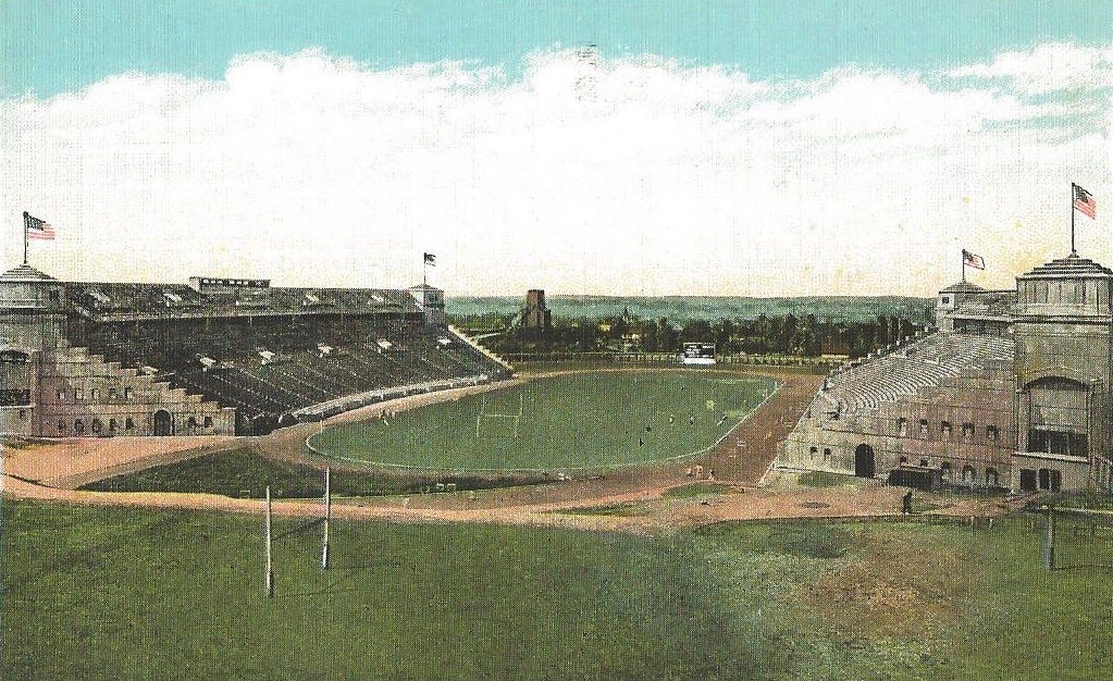 Nebraska Memorial Stadium shortly after opening