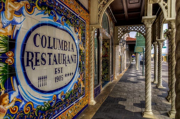 Exterior of Columbia Restaurant in Ybor City