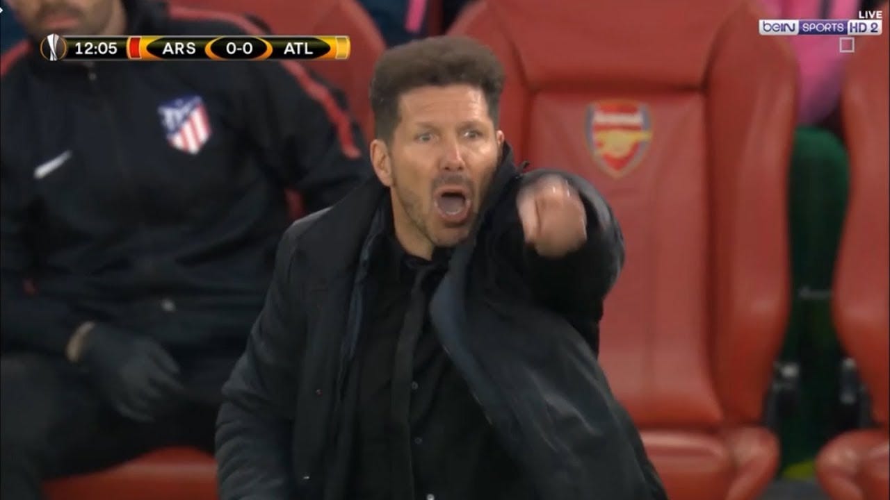 Image result for diego simeone angry