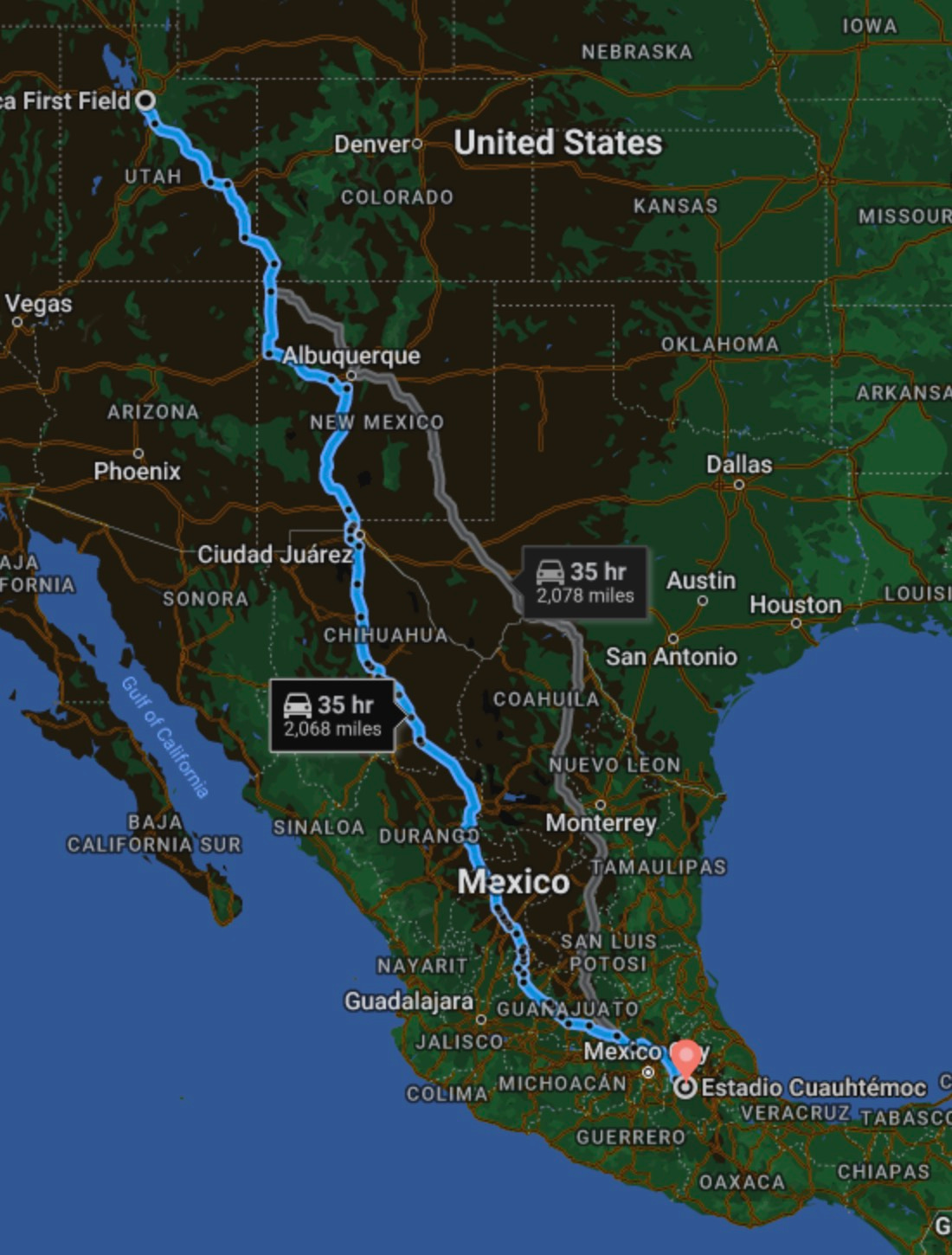 Journey from Salt Lake City to Puebla Mexico