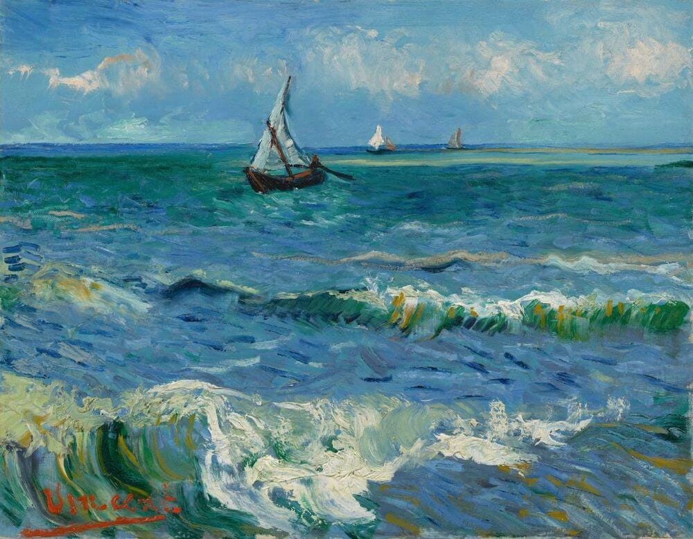 Seascape near Les Saintes-Maries-de-la-Mer, 1888 by Vincent Van Gogh