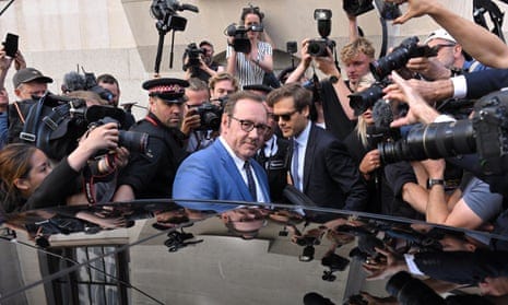 Actor Kevin Spacey leaves the Old Bailey Central Criminal Court on July 14, 2022 in London, England