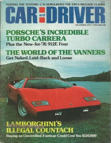December 1975 Car and Driver magazine cover