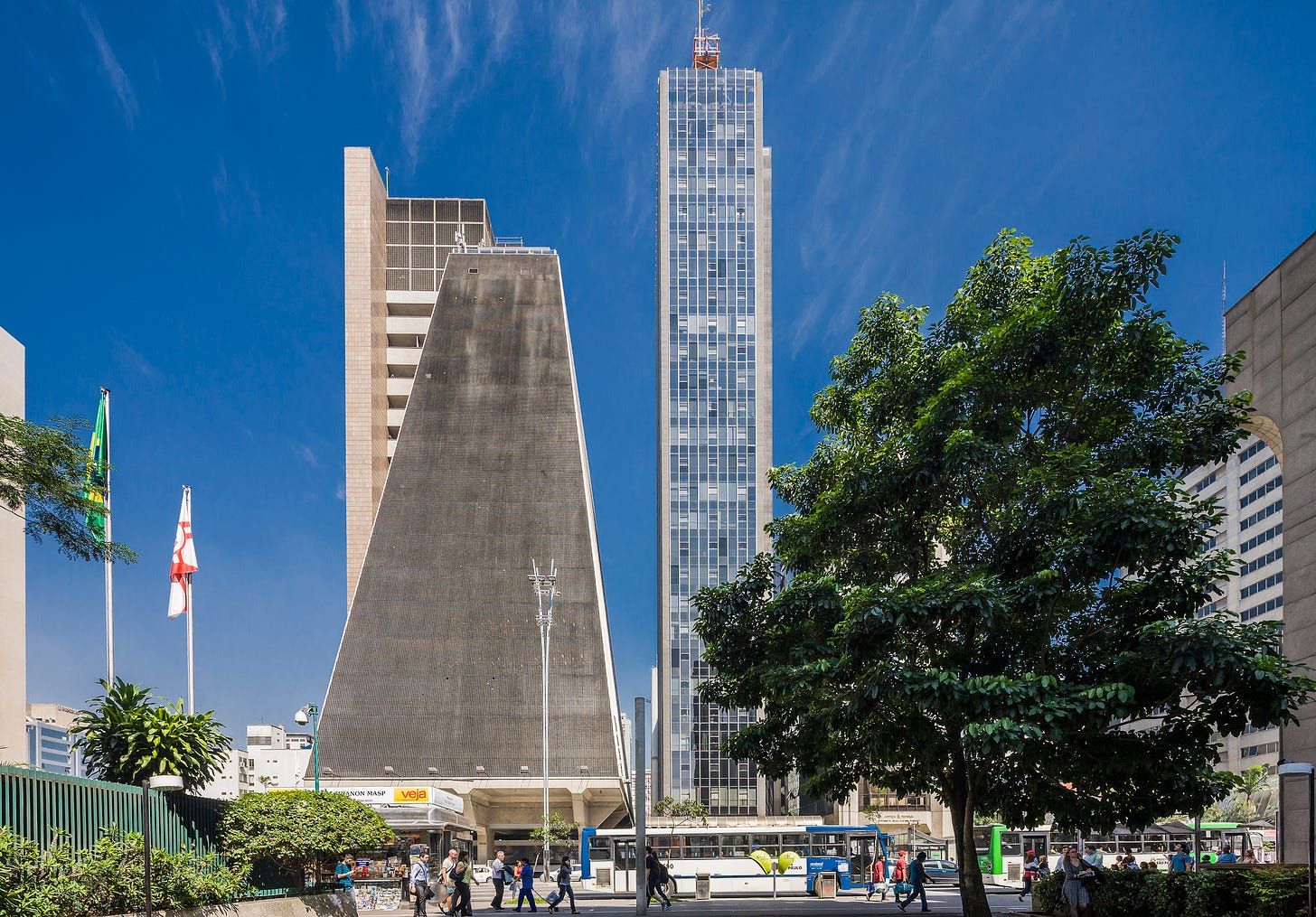 Imagem do edificio SESI/FIESP, na Avenida Paulista