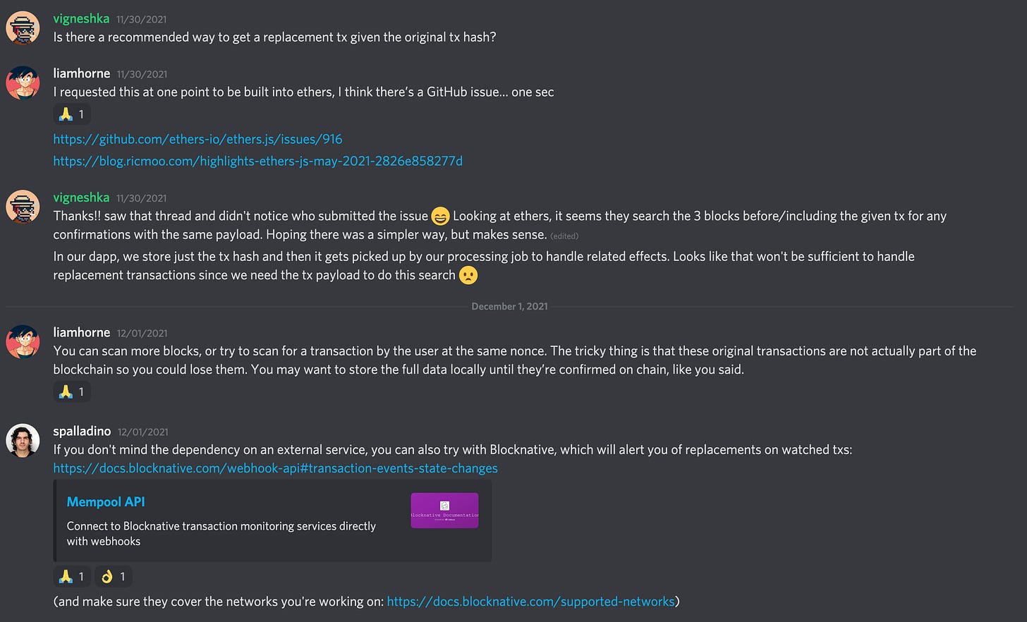 Technical discussion on Discord.