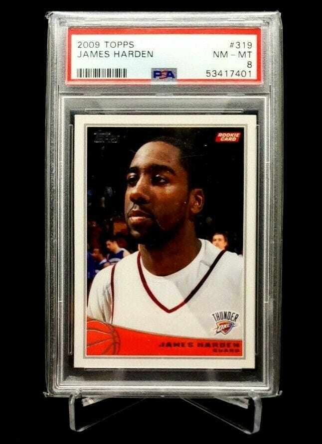 Image 1 - 2009 Topps James Harden #319 Rookie Rc PSA 8 ON FIRE! Rockets Nets!