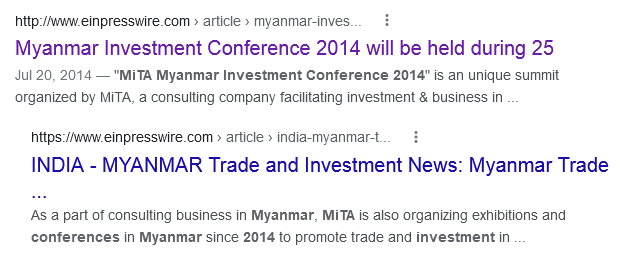 Investment in Myanmar