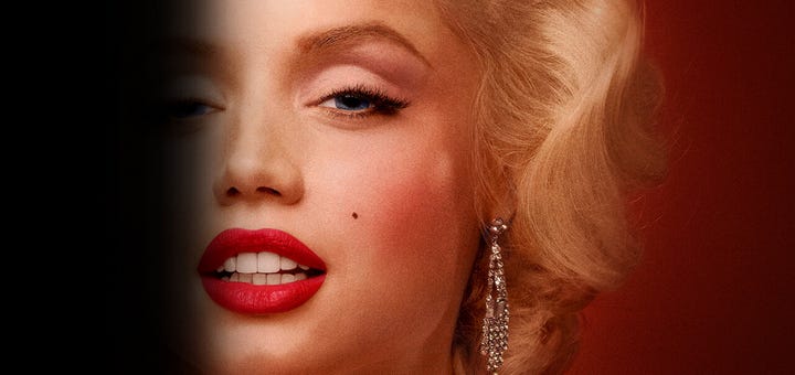 a close up of an actress who looks like Marilyn Monrose