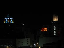 The Eastern Columbia and United Artists Buildings by Night/Courtesy Ian McFarren Anderson