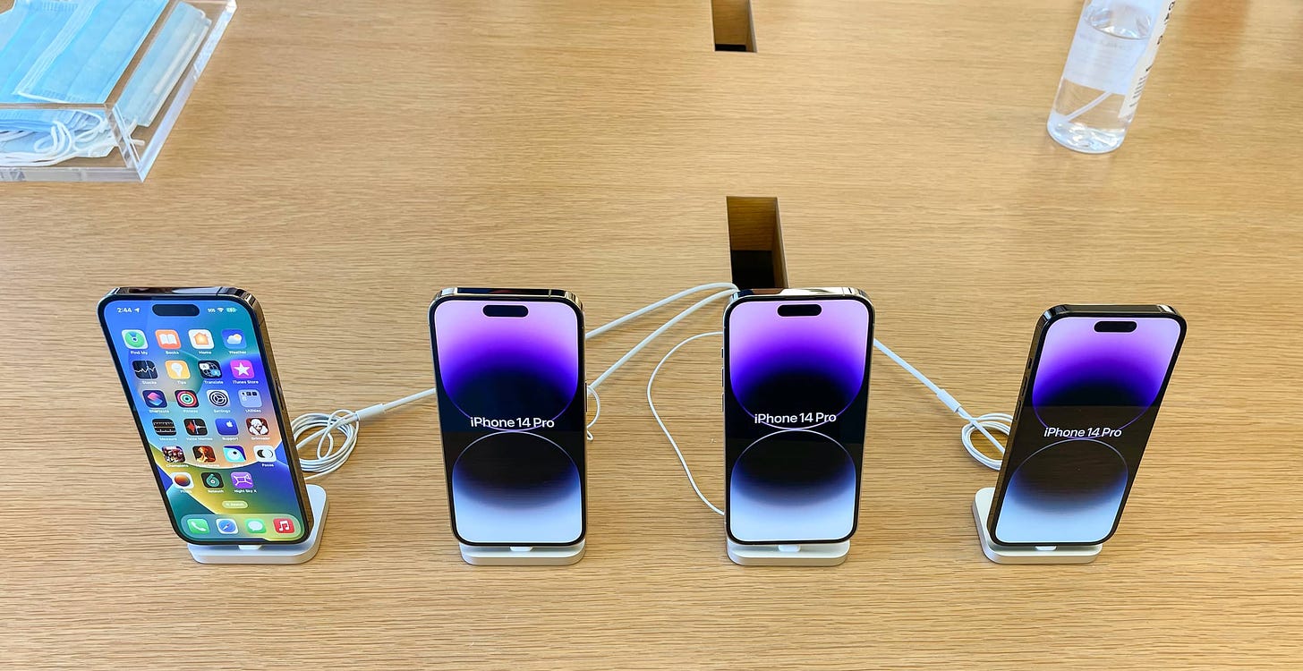Classic Apple Store tables