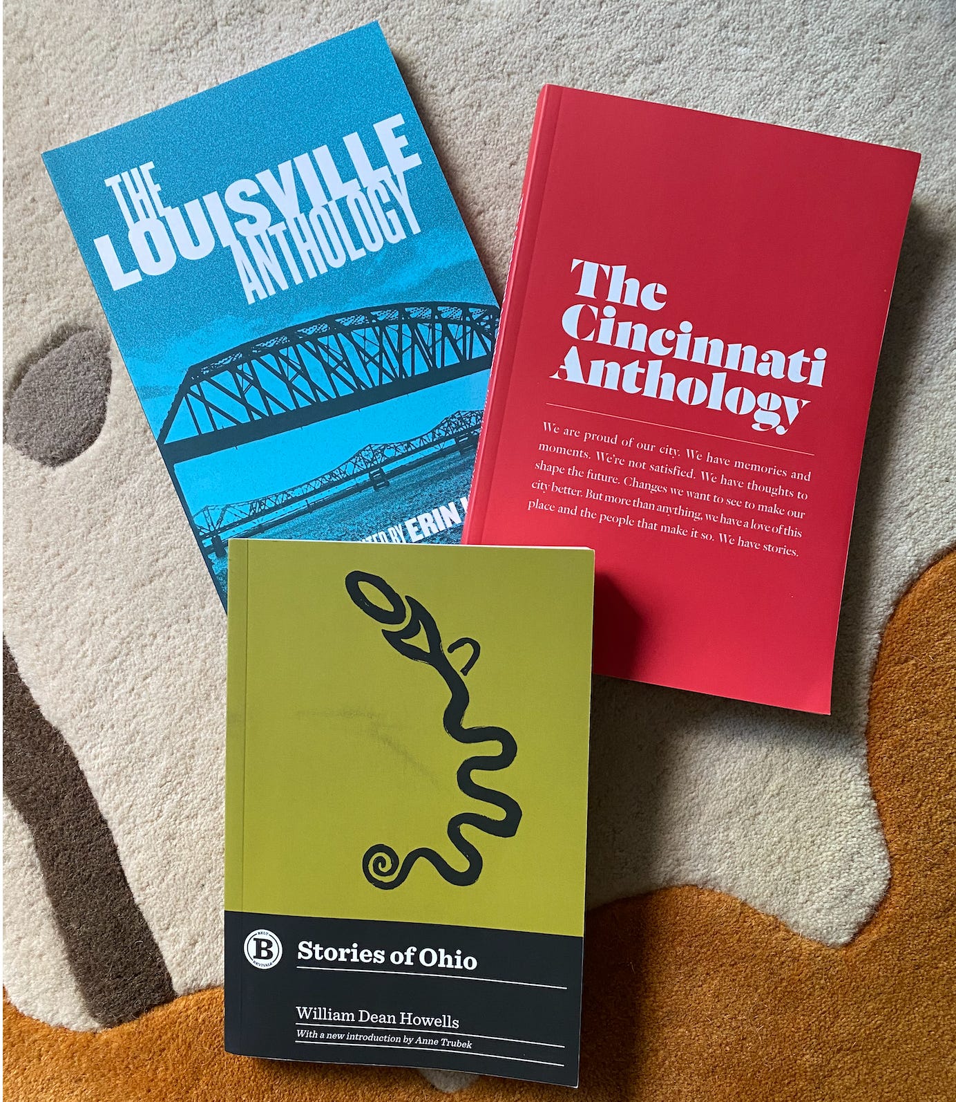 Anthologies for Louisville and Cincinnati and the reissued “Stories of Ohio” by Belt Publishing