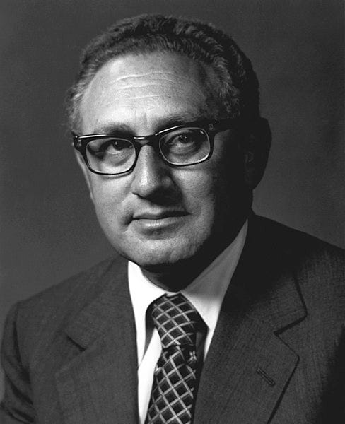 Photographic portrait of Henry Kissinger