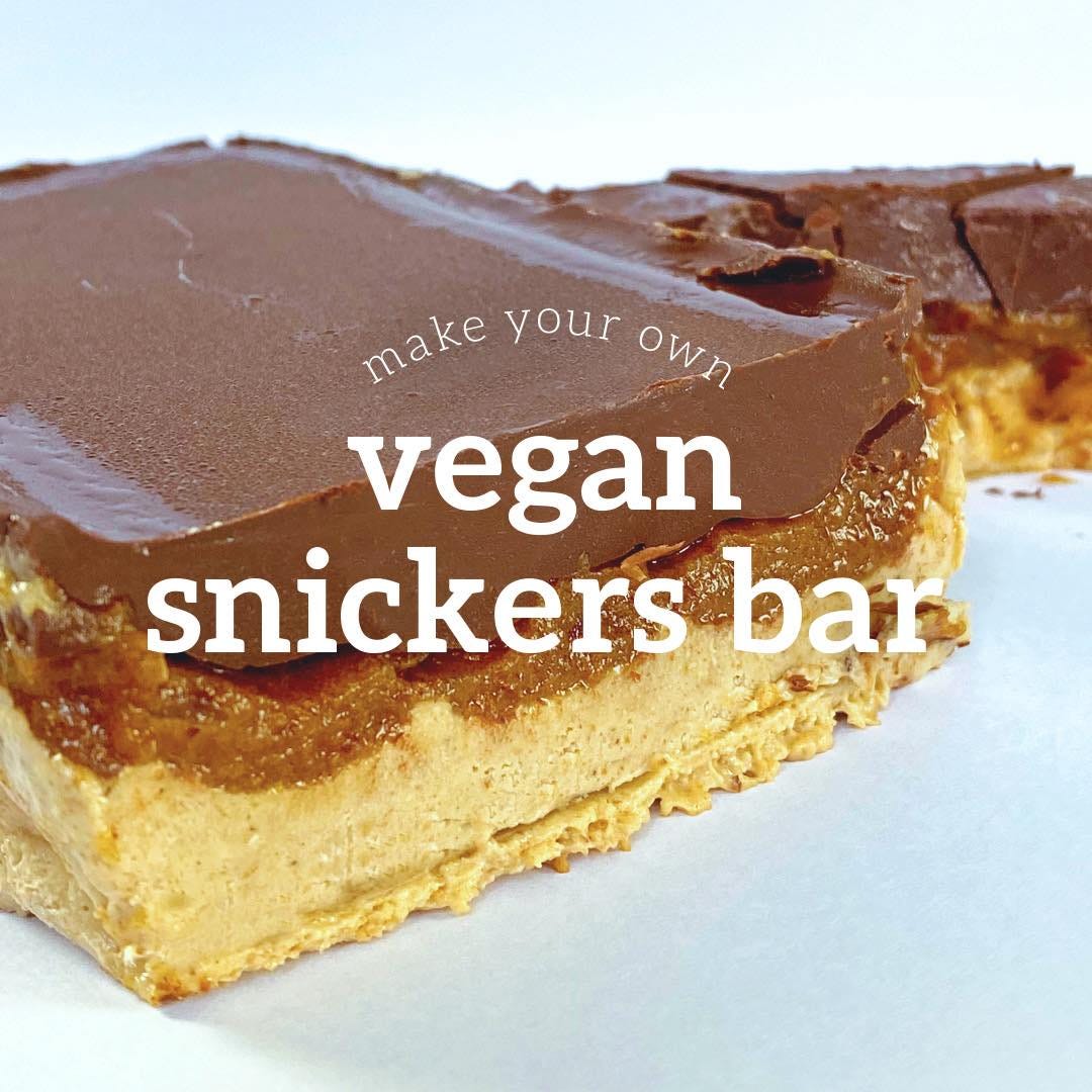 how to make a vegan Snickers bar