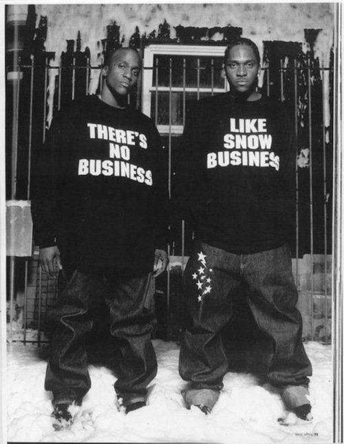 r/HipHopImages - There's no business like snow business. Clipse