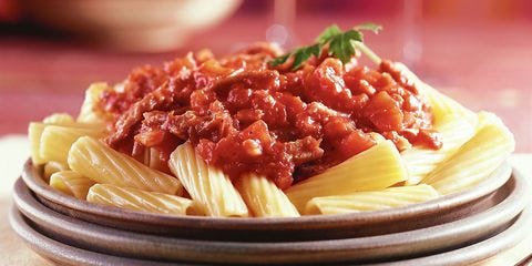 Homemade pasta tomato sauce