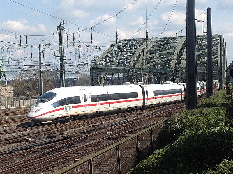 German Railways ICE Train in Cologne