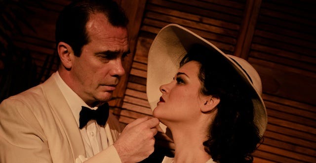 Gavin Mitchell and Clare Waugh in Casablanca - The Gin Joint Cut, image by John Johnston