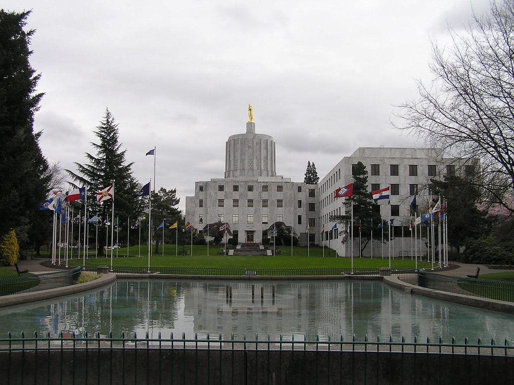 The Oregon Capitol in Salem