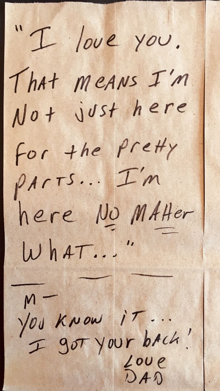 Today&#39;s BROWN BAG lunch message to my son ... | Message to my son, Bag  quotes, Motivational words
