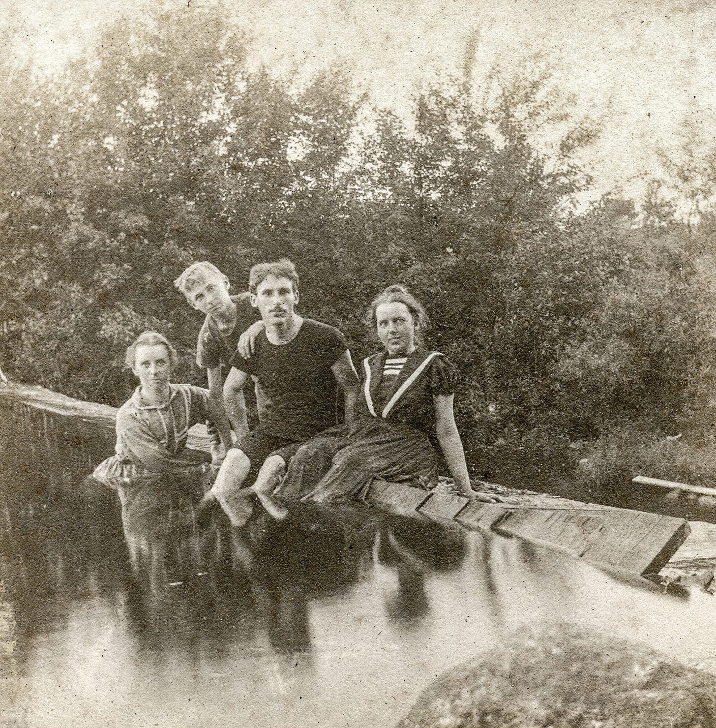 Swimming at the dam