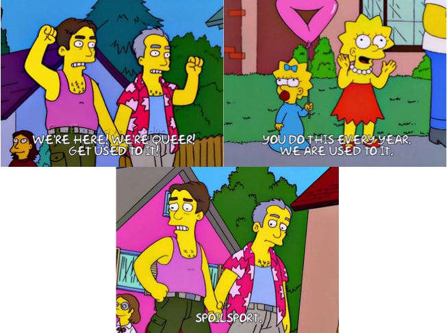 The Simpsons Pride parade