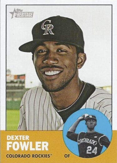 Dexter Fowler color swap 2012 Topps Heritage.png