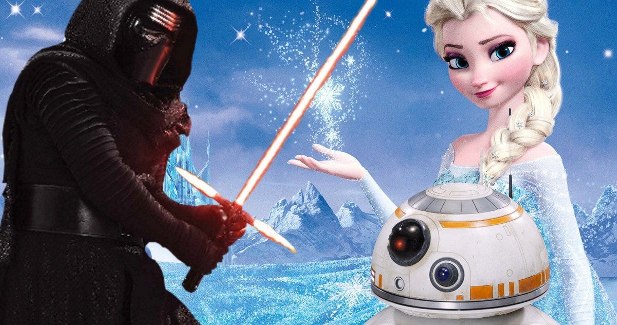 Image result for star wars and frozen