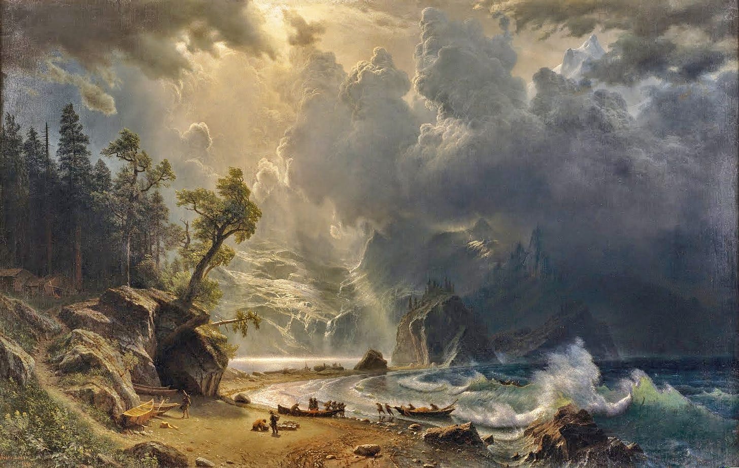Albert Bierstadt, Puget Sound, Pacific NW | Albert bierstadt paintings,  Seattle art museum, Albert bierstadt