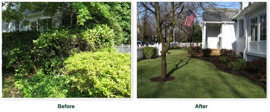 Before and After pictures of a landscaping makeover - Johnson&#39;s Landscaping  Service