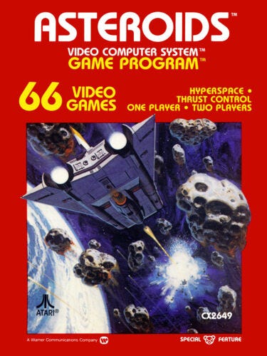 Video Game Cover Poster - Atari 2600 - Asteroids (1979) Art Poster 18"x24"  | eBay