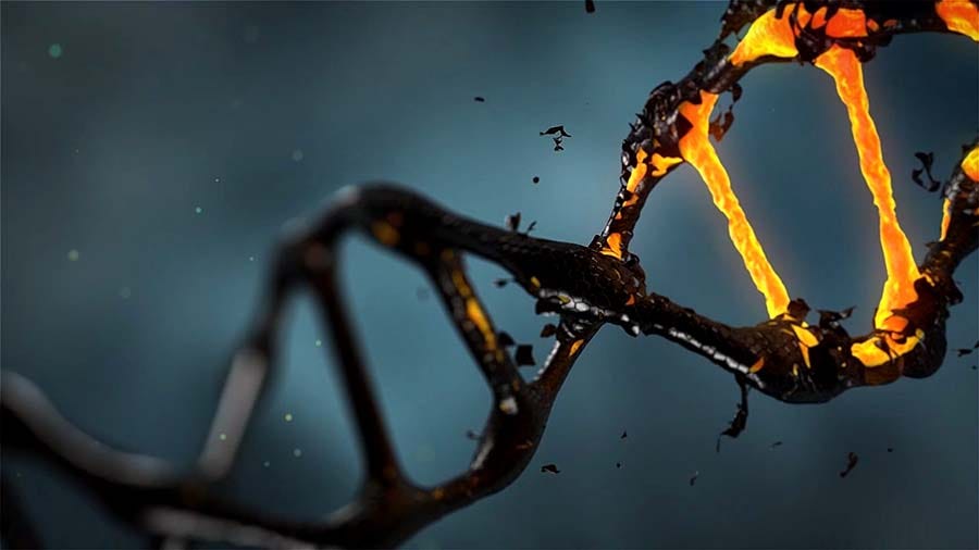 Ilustrasi DNA rusak