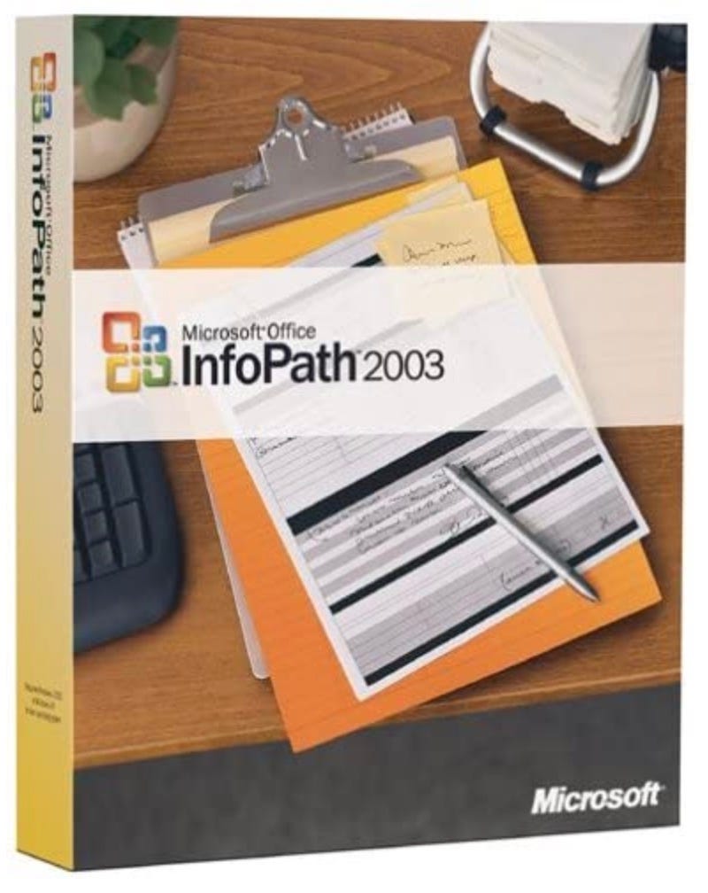 Box of InfoPath software.