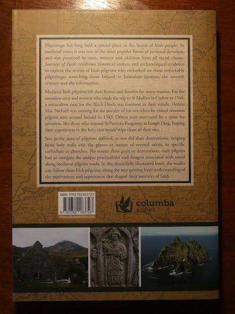 'Journeys of Faith, Stories of Pilgrimage from Medieval Ireland' Rear Cover