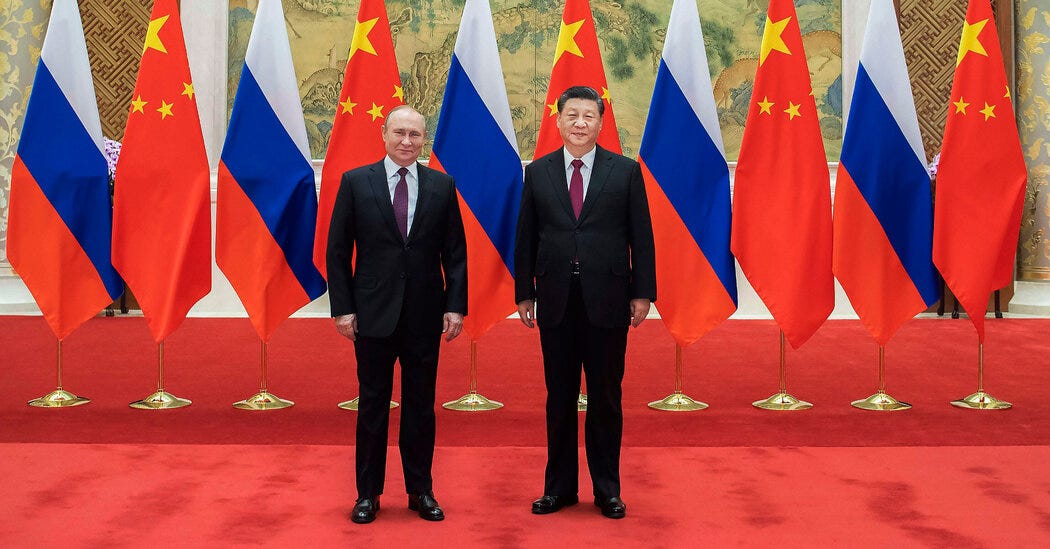 Bond Between China and Russia Alarms U.S. and Europe Amid ... Bond Between China and Russia Alarms U.S. and Europe Amid ...