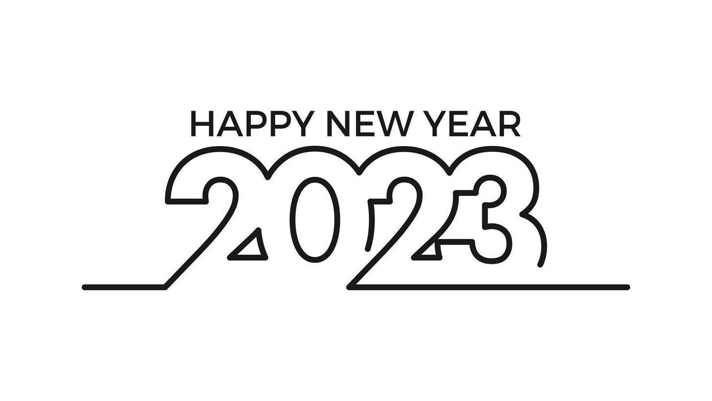 Happy new year 2023. The year 2023. Number 2023. Calendar 2023. 2023 text  template. Number 2023 vector illustration. 2023 in line art style. 12148650  Vector Art at Vecteezy
