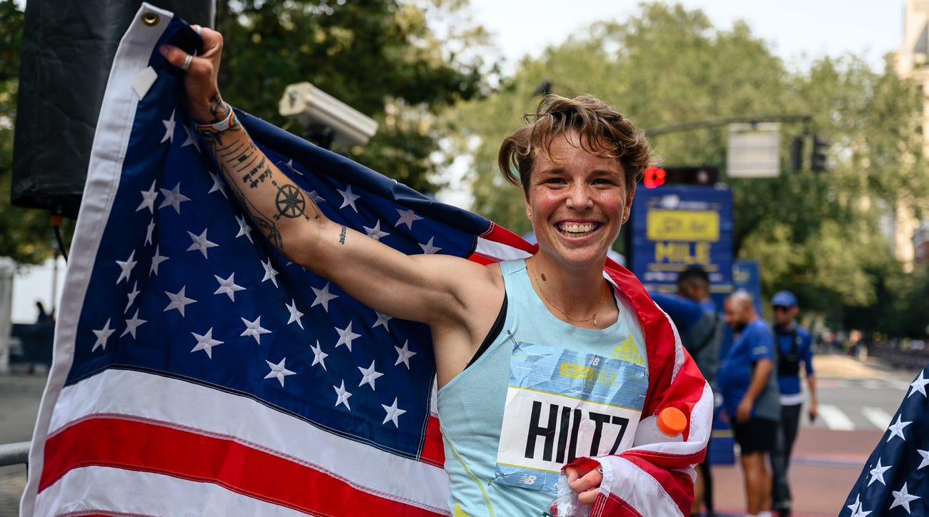Nikki Hiltz finished second at the 2021 5th Avenue Mile.