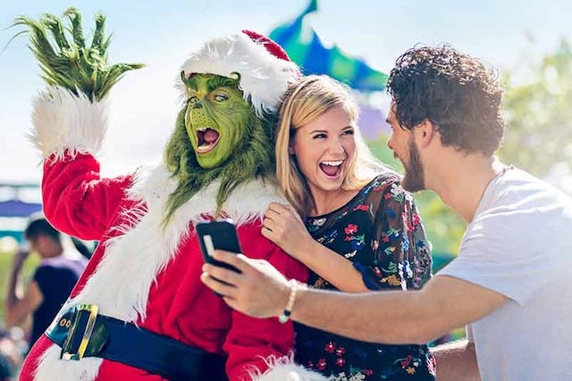 The Grinch at Universal Studios Holywood Grinchmas