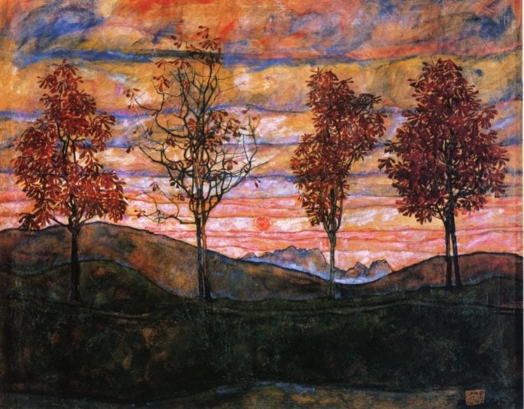 Four Trees, 1917 - Egon Schiele - WikiArt.org