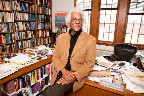 Albert J. Raboteau in his office at Princeton University in 2013. &ldquo;What he did was to bring together all streams of religion that Africans brought with them, and then how they developed once they arrived,&rdquo; a colleague said.