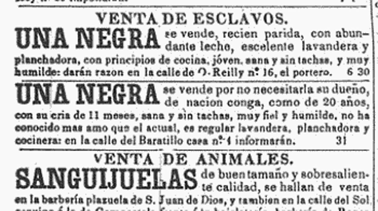 Anuncio del «Diario de la Marina», publicado el 3 de febrero de 1846