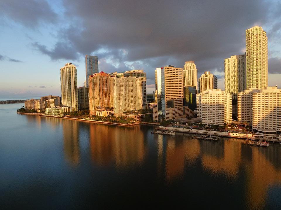 Miami, Florida, Skyline, City, Cityscape, Tower